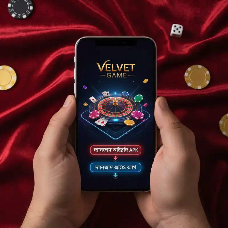 Velvet Game মোবাইল অ্যাপ ডাউনলোড ইন্টারফেস